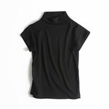 Women T-Shirt Summer Knitted Pullover Short Sleeve Short Sleeve T-shirt Top