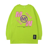Men's Long Sleeve Shirt Letter Printed Long Sleeve T-shirt Men's Ins Hip Hop Loose All-Matching
