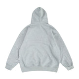 Men Hoodie Letter Embroidered Shoulder Pad Decorative Hooded Sweater
