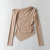 Women's T-Shirt Long-Sleeved T-shirt Women's Skinny Inner Match Bottoming Shirt