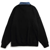 Men Fleece Lined Hoodie Multicolor Hoodie Men's Ins Loose Letter Embroidery Polo Top
