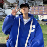 Men Hoodie Hong Kong Style Autumn Boys and Girls Hooded Loose Couple Coat