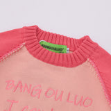 Women Sweater Short Sweater Women's round Neck Long Sleeve