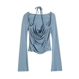 Women T-Shirt Long Sleeve T-shirt Short Design Bottoming Shirt Top