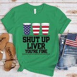 Women's Independence Day T Shirt round Neck Short Sleeve T-shirt Women's Top