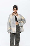 Unisex Jacket Autumn Monochrome Denim Coat Women's Clothing