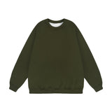 Men Hoodie Crew Neck Sweater Men's Loose and Simple Long Sleeve Pullover