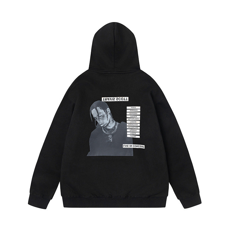 Travis Scott Hoodie Travis Scott Cactus Jack Corrupted Portrait Hooded Sweater