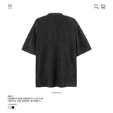 American vintage street T-shirt retro washed men's loose half-sleeves
