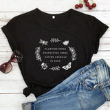 Y2k Short Sleeves T-shirt Planting Seeds Protecting Trees