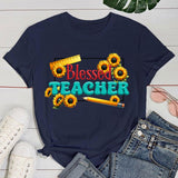 Teachers' Day T shirt Fashion Funny Blessed Teacher