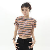 Women T-shirt Short T-shirt Women's High Street Fashion Brand Summer round Neck