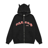 Men Hoodie Hoodie Coat Men's Loose Letter Printed Long Sleeve Band
