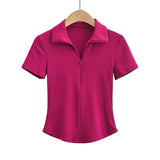 Women T-Shirt Slim Fit Slimming Short Sleeve Underwear T-shirt Top