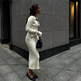 Women Sweater Dress Knitted Dress Fall/Winter Sweater Dress Lapel Tight