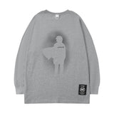 Men Long Sleeve Shirt round Neck Long Sleeve T-shirt Men and Women Loose Casual Hip Hop Couple