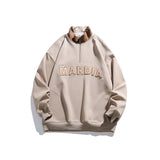 Unisex Hoodie Retro Embroidery Contrast Color National Fashion Men and Women Couple Sweater