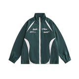 Unisex Jacket Fall Color-Blocking Split Jacket Coat