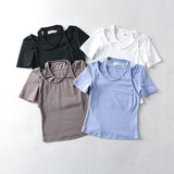 Women T-Shirt Summer Short Sleeve T-shirt Top Bottoming Shirt