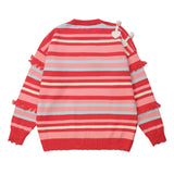 Women Sweater round Neck Autumn Stitching Sweater Knitted Cardigan