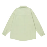 Men Long Sleeve T Shirt Men's Spring and Autumn Loose Lapels Shirt Loose Thin Coat