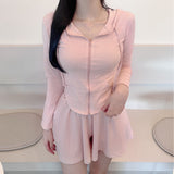 Women Long Sleeve Shirt Women's Elastic Waist Short Loose