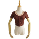 Women T-Shirt Summer Short Sleeve round Neck Women's T-shirt