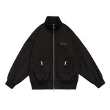 Unisex Jacket Autumn Vintage Stand Collar Coat Women's Clothing
