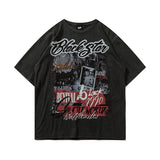 Men T Shirt Printed Short-Sleeved T-shirt Men's Fashion Brand Hip Hop Loose Couple