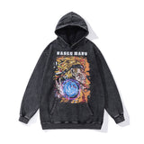 Unisex Vintage Hoodie Cotton Hooded Sweater Print