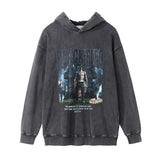 Men Hoodie Printed Hooded Men's Autumn and Winter Casual Loose Long Sleeve Washed and Worn