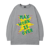 Men Long Sleeve Shirt Alien Printed Long Sleeve T-shirt Men's Loose round Neck Couple