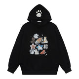 Men Hoodie Animal Kitten Printed Hoodie Male Spring and Autumn Leisure Long Sleeve Sports