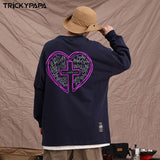 Men Long Sleeve Shirt High Street Sweater Coat Hiphop Long Sleeve T-shirt Autumn