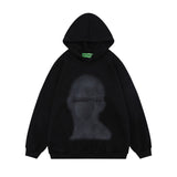 Men Hoodie Figure Printed Hoodie Casual Long-Sleeved Sports Top Hip Hop