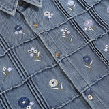Men Denim Jacket Denim Shirt Men's Spring and Autumn Loose Casual Long Sleeves