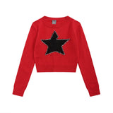 Women Sweater O-neck Short Knitwear Women's Casual Sweater