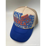 Kapital Hat Kapital Hat Summer Japanese Printed Sun Hat Denim Color Matching Trucker Hat Couple
