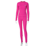 Women Co-Ord Set Women's Slim Long Sleeve Top Sports Yoga