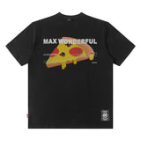 Men T Shirt Neckline Letter Print Casual Loose round Neck T-shirt Short Sleeve Men and Women