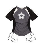 Women T-shirt Short-Sleeved T-shirt Women's round-Neck Printed Top
