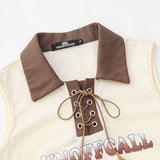 Women Vest Letter Print Vest Summer Casual Multicolor Short Sleeveless