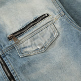 Men Denim Jacket Washed Do the Old Cowboy Jacket Men's Ins Denim Jacket Autumn