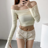 Women T-Shirt Long Sleeve T-shirt for Women Fall Slim Fit
