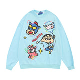Men Hoodie Crayon Xiaoxin Printed Pullover Sweatshirt Boys Spring and Autumn Leisure Loose