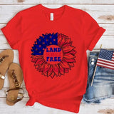 Women's Independence Day T Shirt round Neck Short Sleeve T-shirt Women's Top