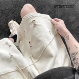 Men Sweatpants Ripped Leisure Shorts Men's Summer Fashion Brand Sports