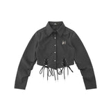 Women Long Sleeve Shirt Short Long Sleeve Shirt Autumn Design Casual Solid Color