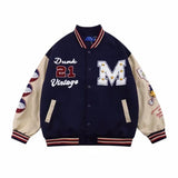 Varsity Jacket Vintage Baseball Uniform Male and Female Trendy Brand Loose Couple Baseball Clothing Jacket Student