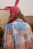 Unisex Jacket Autumn Back Affixed Cloth Embroidered Coat Women's Clothing